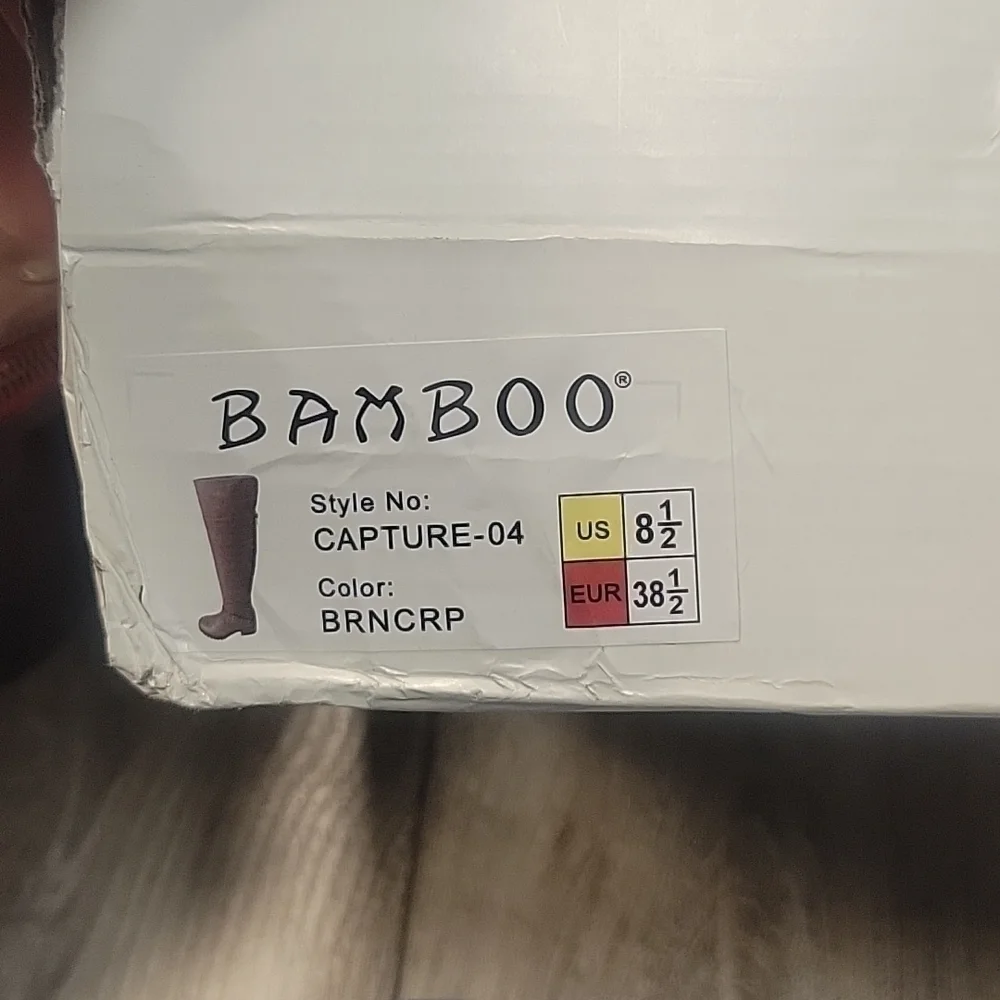 Bamboo Over the Knee Boots Dark Rusty Brown Size 8 1/2